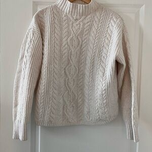 Old Navy Cream Cable Knit Sweater